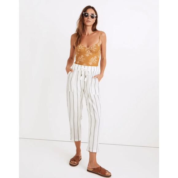 Madewell Lightestspun Beach Cover-Up Pants in Stripe - Picture 1 of 6